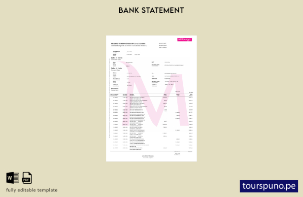 listo para imprimir plantilla de word   extracto bancario del milenio de polonia